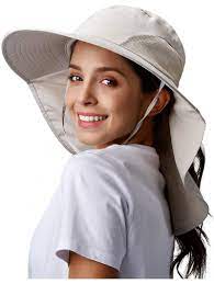 Womens Sun Hat Wide Brim Safari Fishing Hat With Large Neck Flap Hiking Hats For Women Beige C11 Hiking Hats For Women Sun Hats For Women Hiking Women