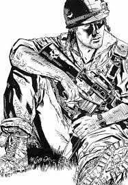 Ed Marks From The Nam By Michael Golden Military Artwork Military Drawings Army Drawing
