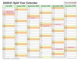 2021 word calendar template for download. Split Year Calendars 2020 2021 July To June Excel Templates