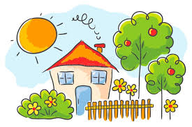 Child S Drawing Of A House With A Garden Affiliate Drawing Child Garden House In 2020 Scenery Drawing For Kids House Drawing For Kids Kindergarten Drawing
