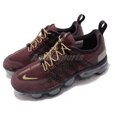 Details About Nike Wmns Air Vapormax Run Utility Burgundy Gold Women Running Shoes Aq8811 600
