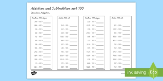 18) 7 1 • 30 2.130. Addition Und Subtraktion Uber 100 Arbeitsblatt