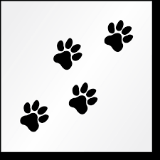dog paw prints symbol floor stencil quick delivery signs sku st 0439