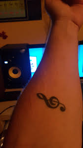 Do you ever think about getting it removed? Sheet Music Tattoo Specialist I Have A Treble Clef On My Forearm And Want To Finish It With A Piece Of Sheet Music Very Complex Notes Just Looking If Anyone Has Done