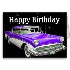 Purple Classic Muscle Car Birthday Bash Card Zazzle Com Classic Cars Muscle Cars Birthday Muscle Cars