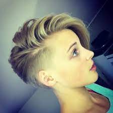 1.15 platinum blonde curly bob. Girl Short Hair Shaved Sides Novocom Top