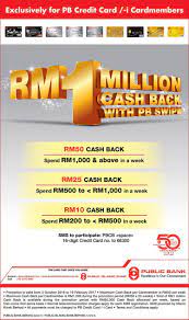 Enter your estimated monthly purchase amounts for each category. Pb Public Bank Credit Card I Cardmembers Cash Back Promotion Loopme Malaysia
