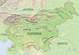 (3,798 m), is located there. Slovenia Physical Map
