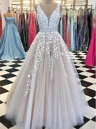 V Neck A Line Lace Cheap Long Evening Prom Dresses Cheap Custom Sweet 16 Dresses 18534 Prom Dresses Ball Gown Bridal Dresses Lace A Line Prom Dresses