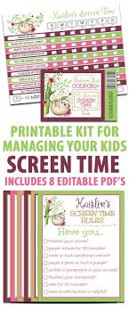 Editable Screen Time Chart Kids Weekly Reward Chart Etsy Screen Time Rules Screen Time For Kids Screen Time Chart