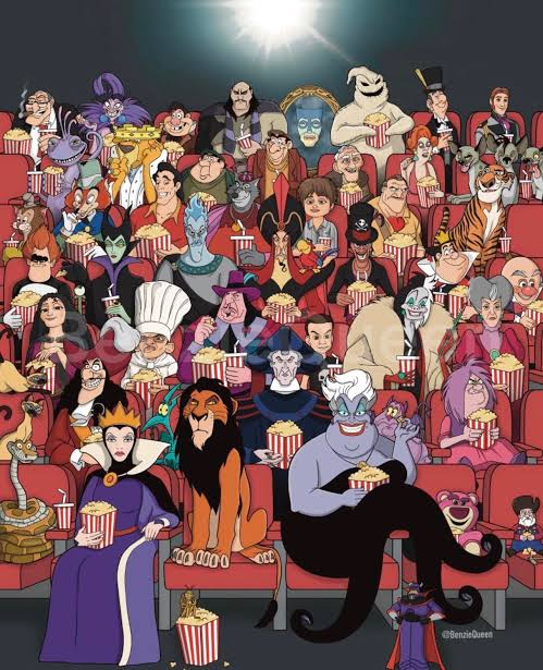 Disney villains go to the movies 🍿 🎨: benziequeen