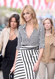 + working on a hair braid on set. Model Anja Rubik S Damp Waves Windblown Tousle And Sleek Evening Blowout Vogue