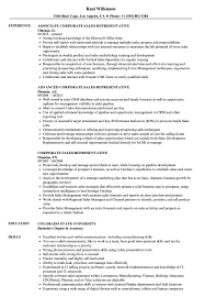 corporate sales representative resume