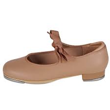 Danshuz Toddler Little Girls Tan Grosgrain Ribbon Dance Tap Shoe 5 5 3