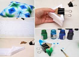 Batik Techniken Zum Falten Und Klemmen Batik Technik Basteln Anleitung Stoffdruck