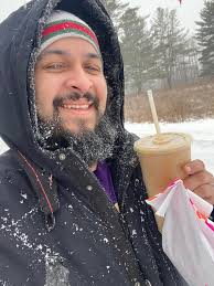 Cold icy day in Portland Maine