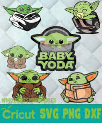 Download Baby Yoda Hiding Svg Png Dxf Clipart For Cricut Movie Design Bundles