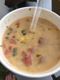 New england style chowder is creamy, and is usually high in fat and calories like you can see in the bon appetit recipe, which has over 700 calories per serving. Corn Chowder Picture Of Panera Bread Tripadvisor