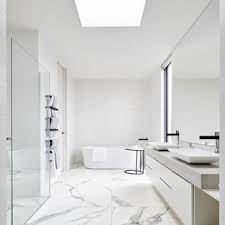 Check out this gallery of 36 modern bathroom designs that use white and gray decor along with wood tone, greenery and contemporary bathroom lighting. Black And White Modern Bathroom Ideas Houzz
