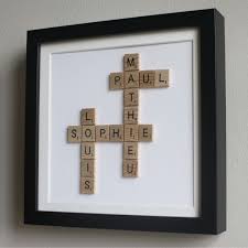 Encadree Scrabble Arbre Genealogique Petit Modele Autres Art Par Ateliergreen Artisanat Bricolage Craft Decoration