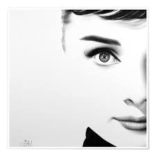 Audrey hepburn has long been an icon of fashion and sophistication. Ileana Hunter Halbes Portrat Audrey Hepburn Poster Online Bestellen Posterlounge De