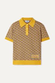 Intarsia Silk Polo Shirt