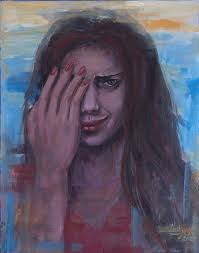 All of this makes me want just to escape", a new painting I did where I  just said what really makes my heart ache: state of the World, news,  politics, etc...