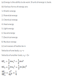 Lakhmir Singh Physics Class 9 Solutions Work And Energy Energy Work Chemical Energy Physics