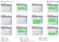 Der pfingstmontag fällt auf den 51. Kalender 2021 Luzern