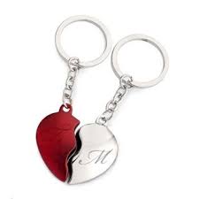 Porte Cles Coeur Secable Initiales Porte Cle Porte Cle Grave Cadeau Romantique