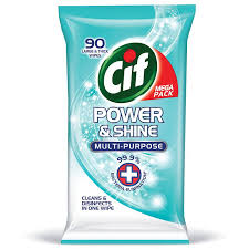 Cif Power Shine Multi Purpose Wipes 90pk Antibacterial Wipes Cleaning Wipes Wipes