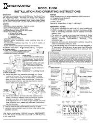 Maybe you would like to learn more about one of these? Intermatic In Wall Timer Ej500c Manualzz