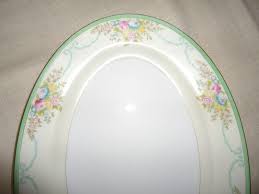 Find fine china patterns antique now! Meito China 14 Platter Green Band Floral And 50 Similar Items