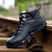 Bule Autumn Winter Mens High Tops Hiking Shoes Outdoor