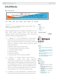 Check spelling or type a new query. Saldamedia Halaman 2 Kunci Jawaban Prediksi Soal Un Smk Tsm Teknik Sepeda Motor 2018