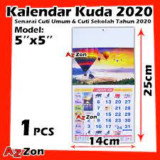 Kalendar kuda 2020 kini telah dikemaskini semula untuk rujukan anda semua. Kalendar Kuda Tahun 2020 Horse Calendar 2020 Dengan Senarai Cuti Umum Cuti Sekolah Dan Kalendar Hijrah Size 5 X 5 Shopee Malaysia