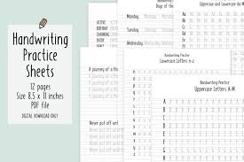 Must contain at least 4 different symbols; Handwriting Practice Worksheets 1369504 Printables Design Bundles