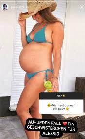 Überraschende babynews bei sarah lombardi? Sarah Lombardi Baby Nummer 2 Sie Zeigt Ihre Susse Kugel Intouch