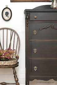 Caviar Style Vintage Dresser Makeover Vintage Dresser Makeover Black Painted Furniture Painted Furniture