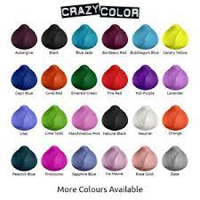 Will you be asking for a blue that is the shade of the ocean, a pink that is as bright as bubble gum, a rich and regal plum, or a shade of orange that is reminiscent of flames? Crazy Color Semi Permanent Hair Dye Cream By Renbow 100ml Bottle All Colours Ebay