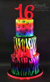 Remember, just because you can eat. Glow In The Dark Animal Print Cake Neon Birthday Cakes Neon Cakes Animal Print Cake