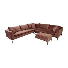 Chat with one of our design consultants to find comfort with a chaise sectional sofa. 85 Off Anthropologie Anthropologie Edlyn Pink Sectional With Ottoman Sofas