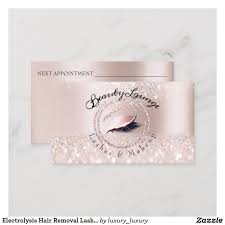 Electrolysis and lasers are popular hair removal methods that can remove hair on most areas of the body. Electrolysis Hair Removal Lashes Makeup Eyes Appointment Card Zazzle Com Lashes Makeup Electrolysis Hair Removal Makeup Eyelashes