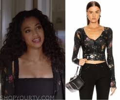 She is a close friend of spencer. All American Season 2 Episode 5 Olivia S Black Floral Cardigan Shop Your Tv
