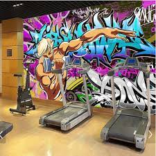 That's why, the motivational posters and messages are very often used at home gyms. Novelty Graffiti Hand Painting Wallpaper For Gym Room Street 3d Printed Photo Wallpapers Mural Home Wall Decor Murals Customize Wallpapers Aliexpress
