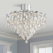 Villette 19 3 4 Wide Chrome Flushmount Led Ceiling Light 32d35 Lamps Plus In 2020 Ceiling Lights Led Ceiling Lights Bronze Ceiling Lights