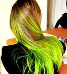 Pin By Dylan Poe On Crazy Green Yellow Hair Hair Styles Green Hair Hair Trends