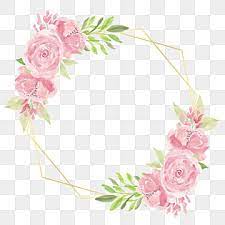 Rustic Watercolor Floral Frame With Pink Rose Flower Decoration Watercolor Clipart Rose Wedding Png Transparent Clipart Image And Psd File For Free Download In 2021 Pink Flower Painting Floral Wreath Watercolor