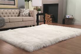 Home decor indoor area rugs fluffy living room carpets for children bedroom white shag area rug. Lambzy Faux Sheepskin Silky Shag Rug White 3 6 Square Walmart Com Walmart Com