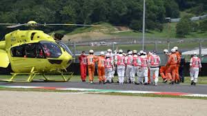 Moto 3 star jason dupasquier, 19, gets airlifted to hospital after being struck by another bike. L4dn3mq8c2mmbm